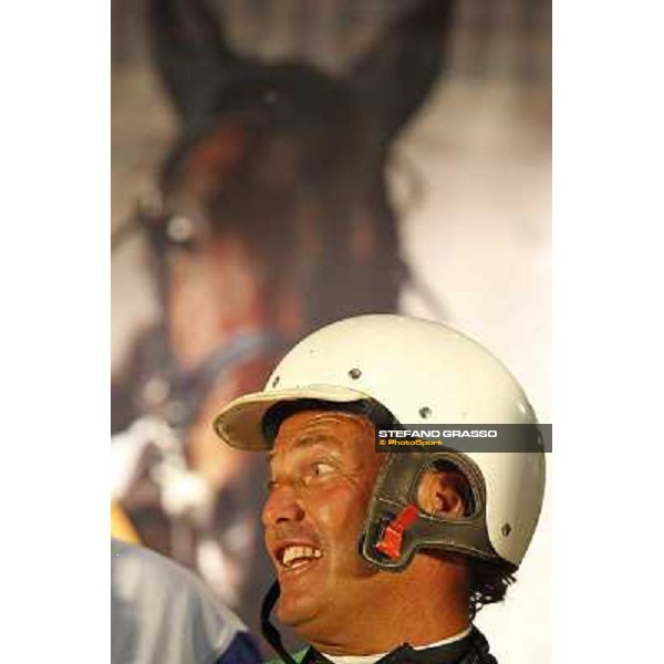 Enrico Bellei after winning the Gran Premio Nazionale - Mem.Gianni Ferraris Milano - San Siro trot racecourse, 30th june 2012 ph.Stefano Grasso