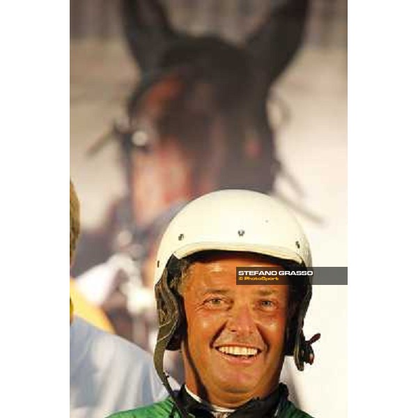 Enrico Bellei after winning the Gran Premio Nazionale - Mem.Gianni Ferraris Milano - San Siro trot racecourse, 30th june 2012 ph.Stefano Grasso