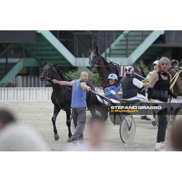 Barbara Scarpettini with Merone Vald Milano - San Siro trot racecourse, 30th june 2012 ph.Stefano Grasso