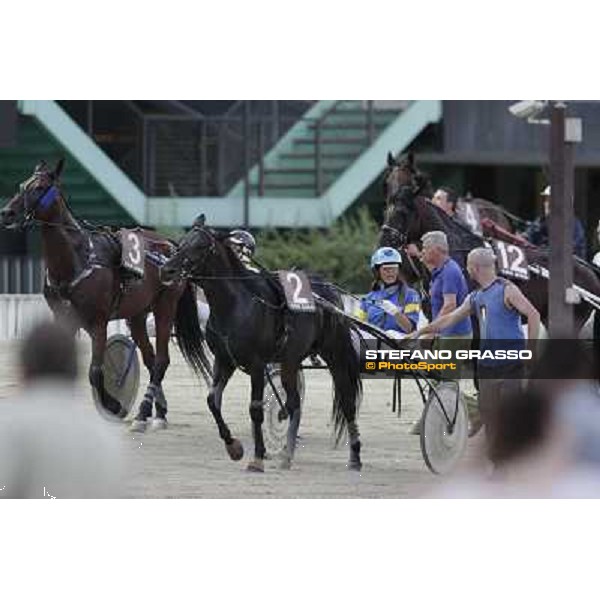 Barbara Scarpettini with Merone Vald Milano - San Siro trot racecourse, 30th june 2012 ph.Stefano Grasso