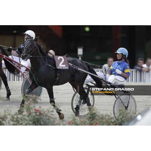 Barbara Scarpettini with Merone Vald Milano - San Siro trot racecourse, 30th june 2012 ph.Stefano Grasso