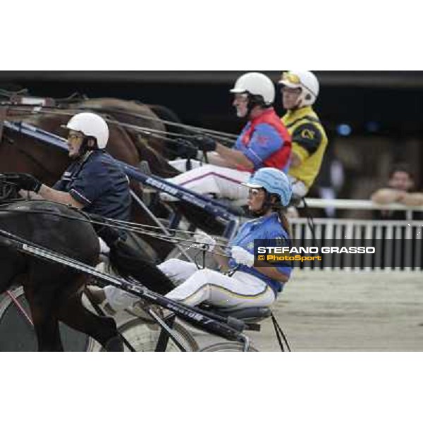 Barbara Scarpettini with Merone Vald Milano - San Siro trot racecourse, 30th june 2012 ph.Stefano Grasso
