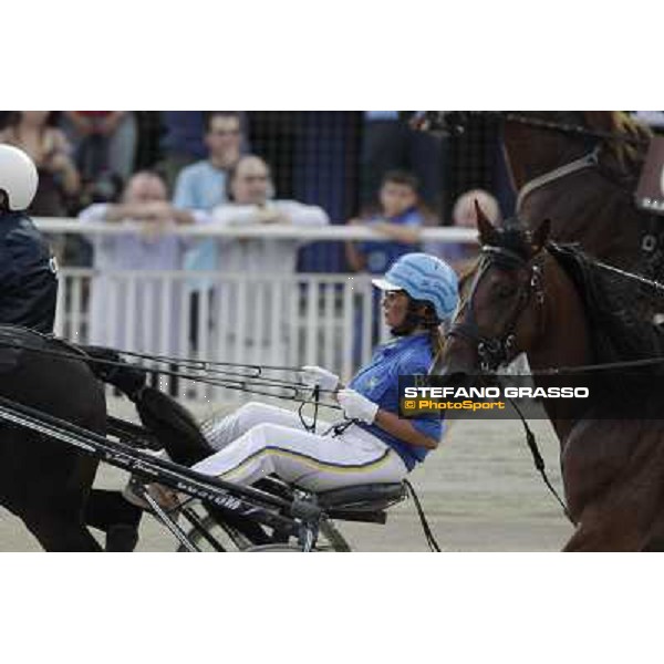 Barbara Scarpettini with Merone Vald Milano - San Siro trot racecourse, 30th june 2012 ph.Stefano Grasso