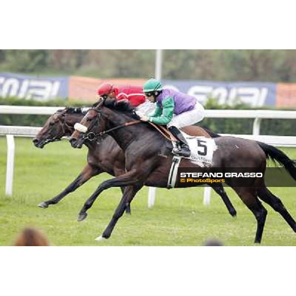 Mirco Demuro on Orsino wins the Premio Federico Tesio Milan, San Siro racecourse, 23rd sept.2012 ph.Stefano Grasso