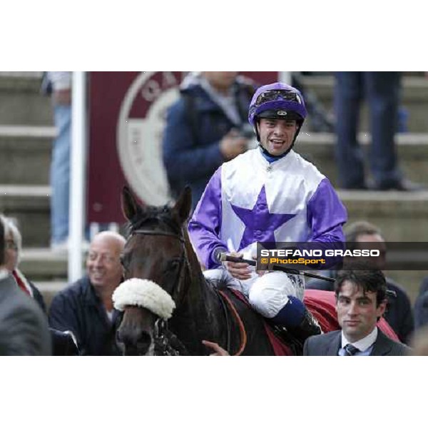 Umberto Rispoli on Molly MAlone wins the Qatar Prix du Cadran Paris - Longchamp racecourse 7th oct..2012 ph.Stefano Grasso