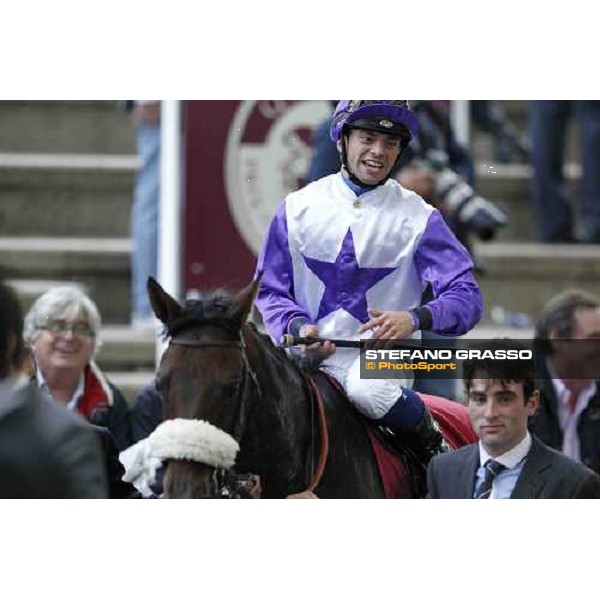Umberto Rispoli on Molly MAlone wins the Qatar Prix du Cadran Paris - Longchamp racecourse 7th oct..2012 ph.Stefano Grasso