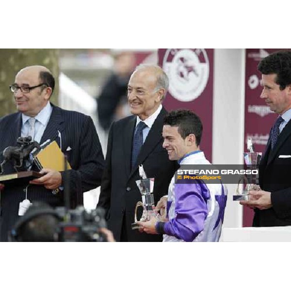 Umberto Rispoli on Molly MAlone wins the Qatar Prix du Cadran Paris - Longchamp racecourse 7th oct..2012 ph.Stefano Grasso