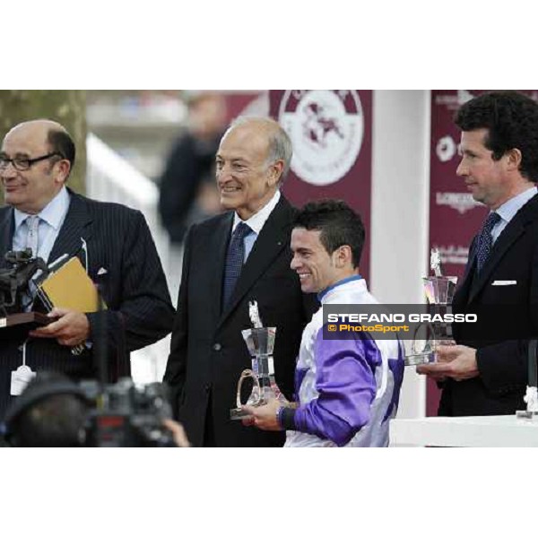 Umberto Rispoli on Molly MAlone wins the Qatar Prix du Cadran Paris - Longchamp racecourse 7th oct..2012 ph.Stefano Grasso