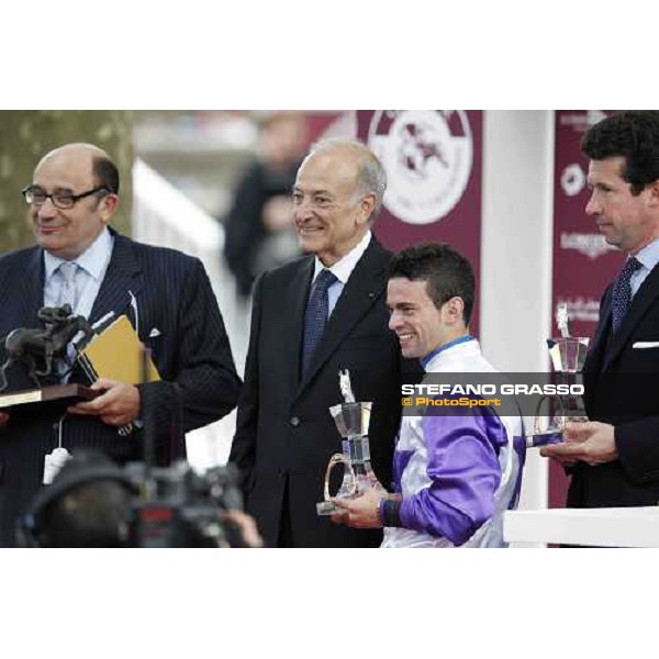 Umberto Rispoli on Molly MAlone wins the Qatar Prix du Cadran Paris - Longchamp racecourse 7th oct..2012 ph.Stefano Grasso
