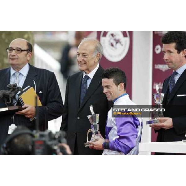 Umberto Rispoli on Molly MAlone wins the Qatar Prix du Cadran Paris - Longchamp racecourse 7th oct..2012 ph.Stefano Grasso