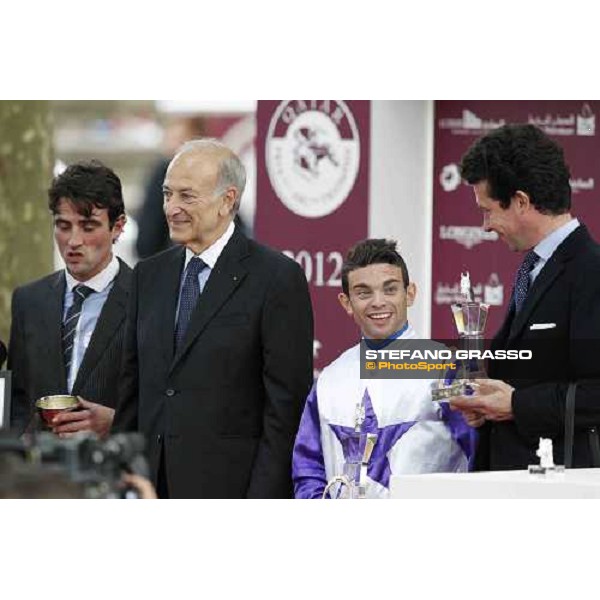 Umberto Rispoli on Molly MAlone wins the Qatar Prix du Cadran Paris - Longchamp racecourse 7th oct..2012 ph.Stefano Grasso