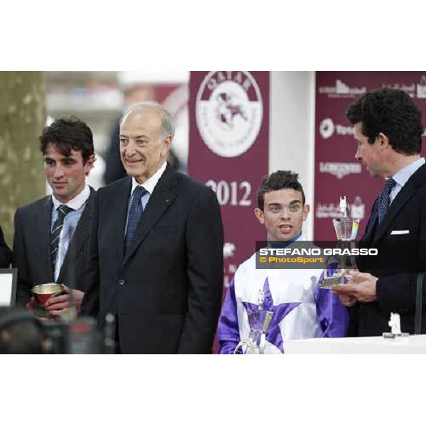 Umberto Rispoli on Molly MAlone wins the Qatar Prix du Cadran Paris - Longchamp racecourse 7th oct..2012 ph.Stefano Grasso