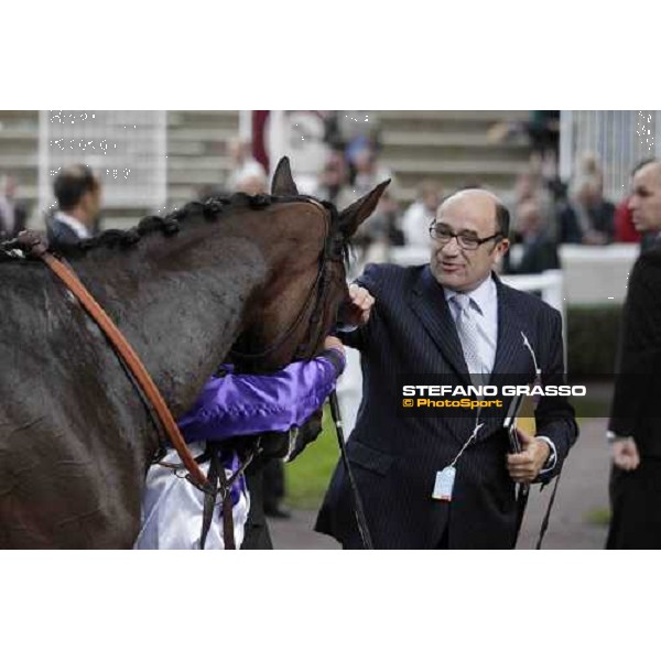 Umberto Rispoli on Molly MAlone wins the Qatar Prix du Cadran Paris - Longchamp racecourse 7th oct..2012 ph.Stefano Grasso