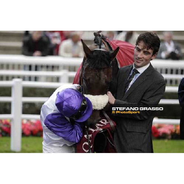 Umberto Rispoli on Molly MAlone wins the Qatar Prix du Cadran Paris - Longchamp racecourse 7th oct..2012 ph.Stefano Grasso