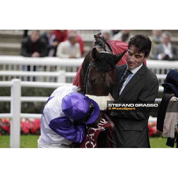 Umberto Rispoli on Molly MAlone wins the Qatar Prix du Cadran Paris - Longchamp racecourse 7th oct..2012 ph.Stefano Grasso