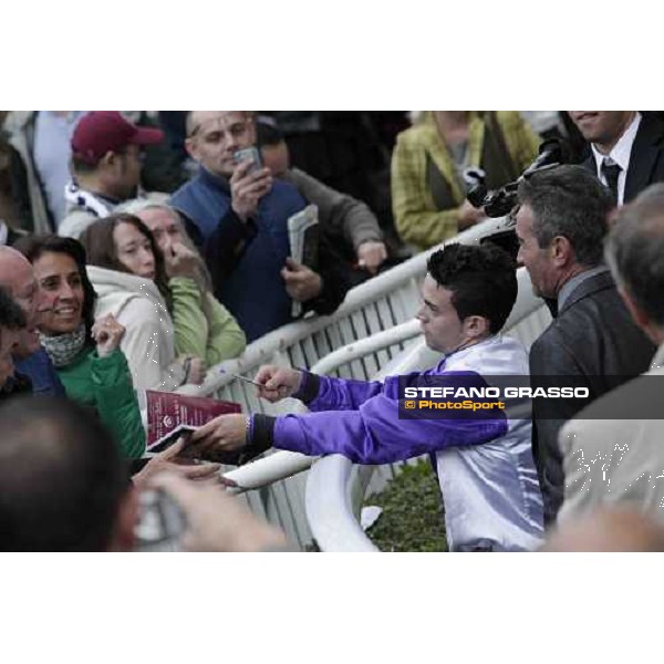 Umberto Rispoli on Molly MAlone wins the Qatar Prix du Cadran Paris - Longchamp racecourse 7th oct..2012 ph.Stefano Grasso
