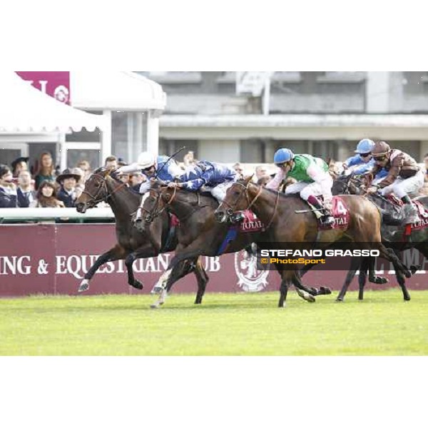 Olivier Peslier on Silasol wins the Total Prix MArcel Boussac Paris - Longchamp racecourse 7th oct..2012 ph.Stefano Grasso