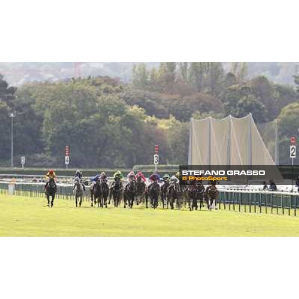 Paris - Longchamp racecourse - Gerard Mosse on Wizz Kid wins the Qatar Prix de l\'Abbaye de Longchamp Paris, 7th oct.2012 ph.Stefano Grasso