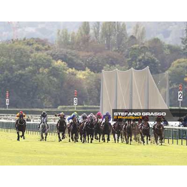 Paris - Longchamp racecourse - Gerard Mosse on Wizz Kid wins the Qatar Prix de l\'Abbaye de Longchamp Paris, 7th oct.2012 ph.Stefano Grasso