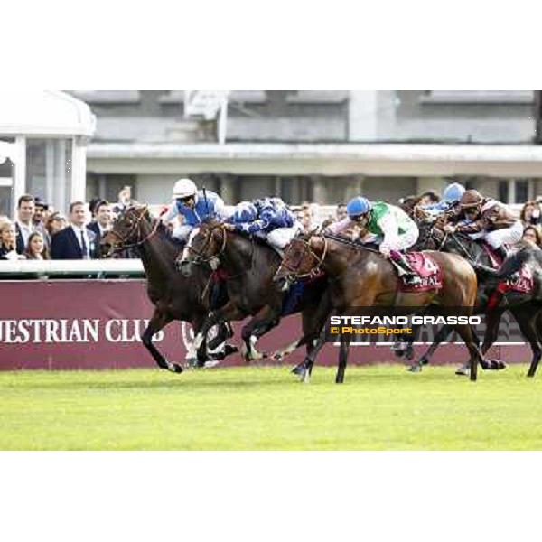 Paris - Longchamp racecourse - Olivier Peslier on Silasol wins the Prix MArcel Boussac -Frankie Dettori on Topaze Blanche and C.Soumillon on Alterite Paris, 7th oct.2012 ph.Stefano Grasso
