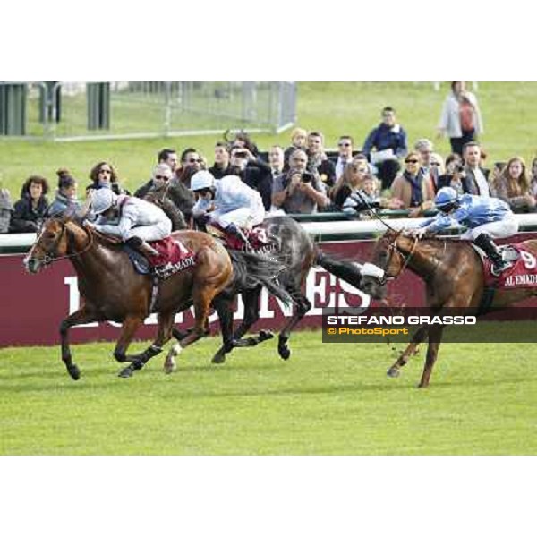 Paris - Longchamp racecourse - Richard Hughes on Olympic Glory wins the Prix Jean-Luc Lagardere Paris, 7th oct.2012 ph.Stefano Grasso