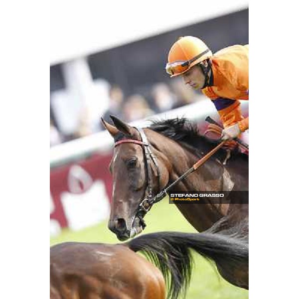 Paris - Longchamp racecourse - Cristian Demuro on Quiza Quiza Quiza before the Prix de l\'Opera Longines Paris, 7th oct.2012 ph.Stefano Grasso