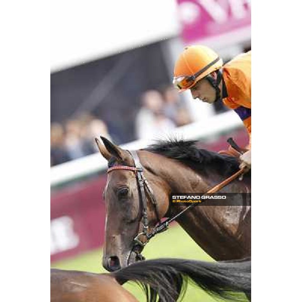 Paris - Longchamp racecourse - Cristian Demuro on Quiza Quiza Quiza before the Prix de l\'Opera Longines Paris, 7th oct.2012 ph.Stefano Grasso