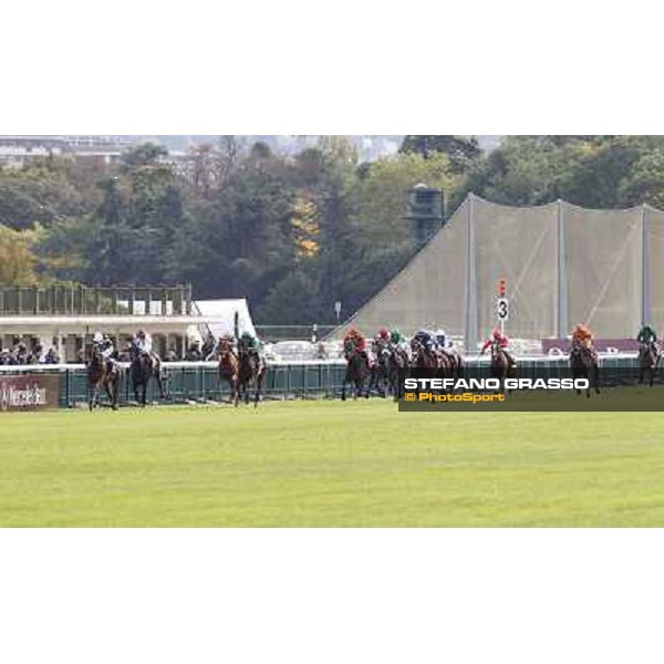 Paris - Longchamp racecourse - Christophe Patrice Lemaire on Ridasiyna wins the Prix de l\'Opera Longines Paris, 7th oct.2012 ph.Stefano Grasso