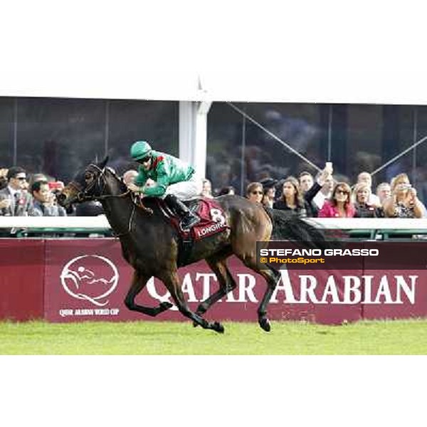 Paris - Longchamp racecourse - Christophe Patrice Lemaire on Ridasiyna wins the Prix de l\'Opera Longines Paris, 7th oct.2012 ph.Stefano Grasso
