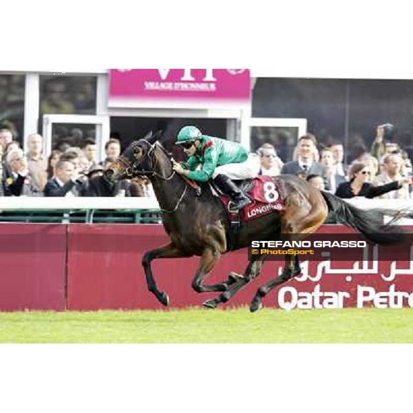 Paris - Longchamp racecourse - Christophe Patrice Lemaire on Ridasiyna wins the Prix de l\'Opera Longines Paris, 7th oct.2012 ph.Stefano Grasso