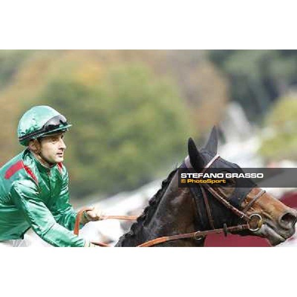 Paris - Longchamp racecourse - Christophe Patrice Lemaire on Ridasiyna returns home after winning the Prix de l\'Opera Longines Paris, 7th oct.2012 ph.Stefano Grasso