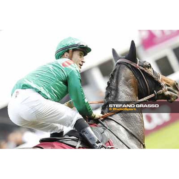 Paris - Longchamp racecourse - Christophe Patrice Lemaire on Ridasiyna returns home after winning the Prix de l\'Opera Longines Paris, 7th oct.2012 ph.Stefano Grasso