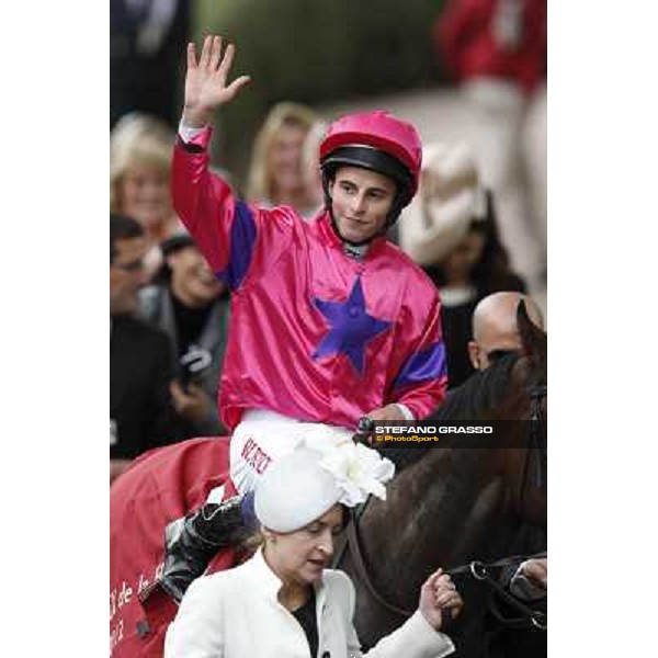 Paris - Longchamp racecourse - William Buick on Gordon Lord Byron after winning the Prix de la Foret Paris, 7th oct.2012 ph.Stefano Grasso