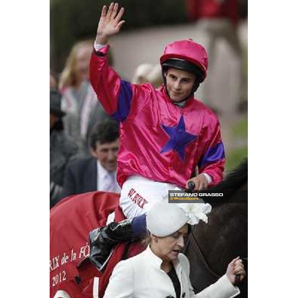 Paris - Longchamp racecourse - William Buick on Gordon Lord Byron after winning the Prix de la Foret Paris, 7th oct.2012 ph.Stefano Grasso