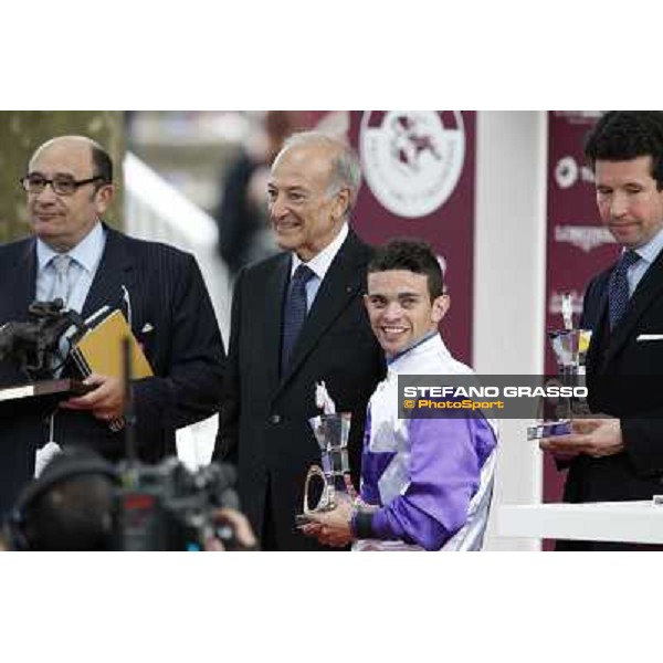 Paris - Longchamp racecourse Prize giving ceremony for Umberto Rispoli Paris, 7th oct.2012 ph.Stefano Grasso