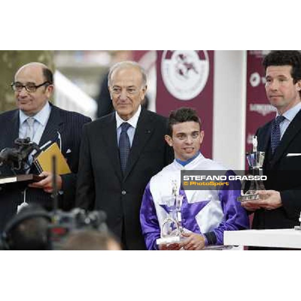 Paris - Longchamp racecourse Prize giving ceremony for Umberto Rispoli Paris, 7th oct.2012 ph.Stefano Grasso