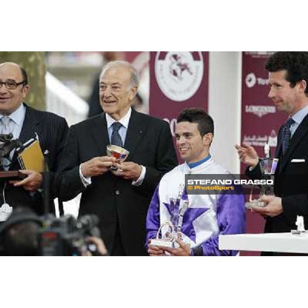 Paris - Longchamp racecourse Prize giving ceremony for Umberto Rispoli Paris, 7th oct.2012 ph.Stefano Grasso