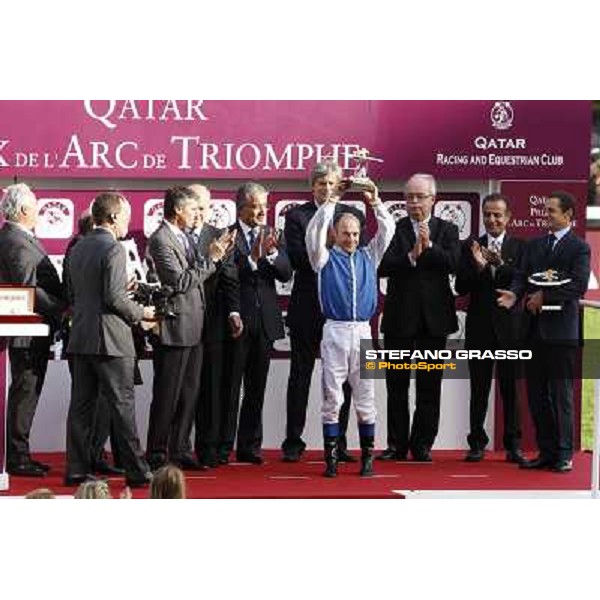 Paris - Longchamp racecourse The prize giving ceremony of the Qatar Prix de l\'Arc de Triomphe - Olivier Peslier Paris, 7th oct.2012 ph.Stefano Grasso