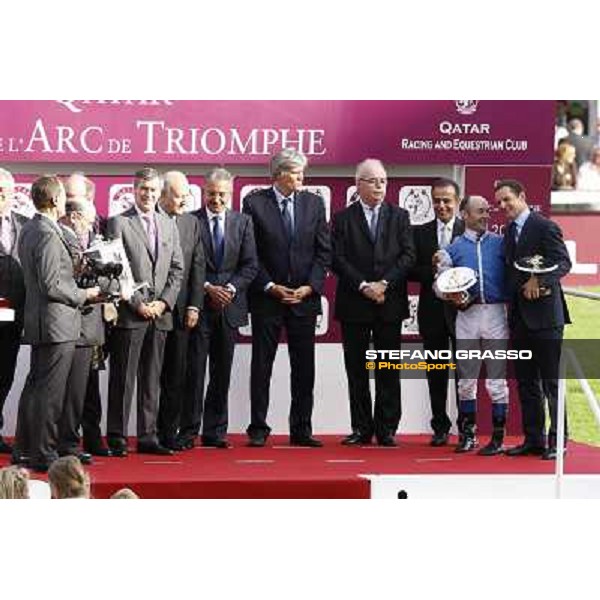 Paris - Longchamp racecourse The prize giving ceremony of the Qatar Prix de l\'Arc de Triomphe - Olivier Peslier Paris, 7th oct.2012 ph.Stefano Grasso