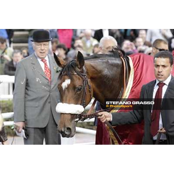 Paris - Longchamp racecourse Solemia after winning the Qatar Prix de l\'Arc de Triomphe Paris, 7th oct.2012 ph.Stefano Grasso