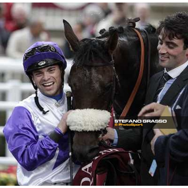 Paris - Longchamp racecourse Umberto Rispoli and Molly Malone after winning the Prix du Cadran Paris, 7th oct.2012 ph.Stefano Grasso