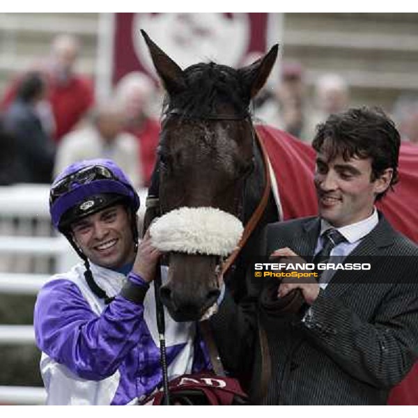 Paris - Longchamp racecourse Umberto Rispoli and Molly Malone after winning the Prix du Cadran Paris, 7th oct.2012 ph.Stefano Grasso