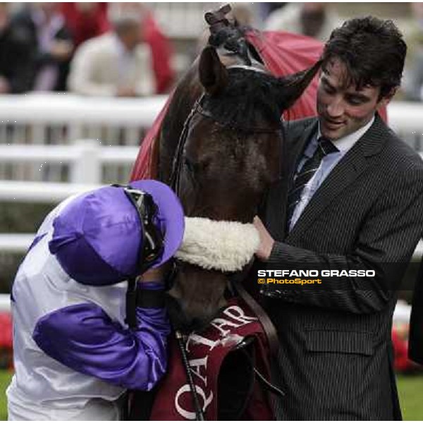Paris - Longchamp racecourse Umberto Rispoli and Molly Malone after winning the Prix du Cadran Paris, 7th oct.2012 ph.Stefano Grasso