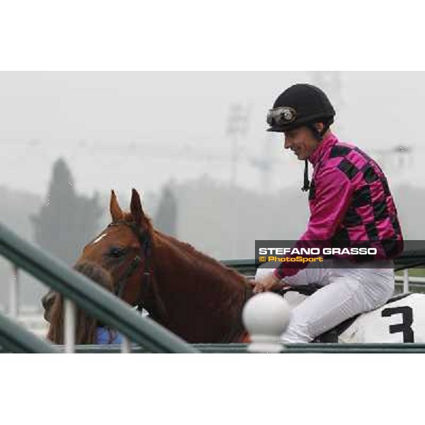 Gabriele Bietolini on Flying Zone Milano - San Siro racecourse, 13th oct.2012 ph.Stefano Grasso