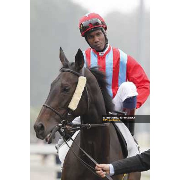 Eduardo Pedroza on Global Magic Milano - San Siro racecourse, 13th oct.2012 ph.Stefano Grasso