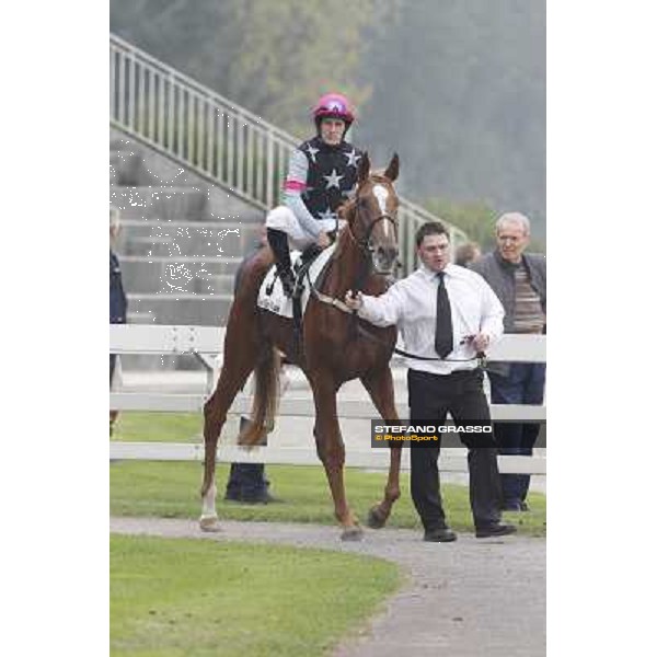 Mirco Demuro on Samba Brazil Milano - San Siro racecourse, 13th oct.2012 ph.Stefano Grasso