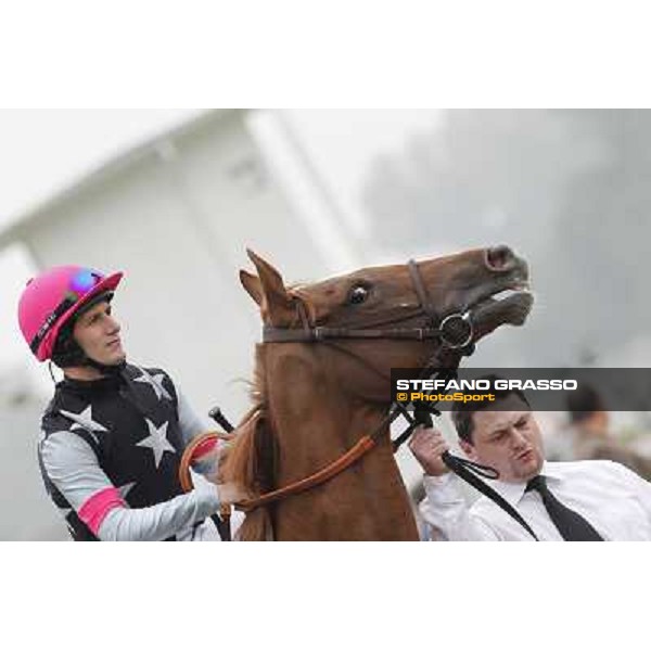 Mirco Demuro on Samba Brazil Milano - San Siro racecourse, 13th oct.2012 ph.Stefano Grasso