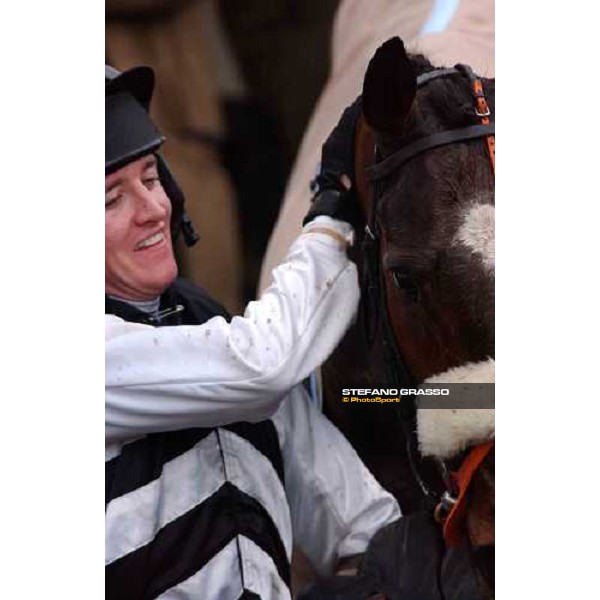 close up for Barry Geraghty and Moscow Flyer winners of the Queen Mother Champion Steeple Chase Cheltenham - The Festival 2nd day 16 march 2005 ph. Stefano Grasso