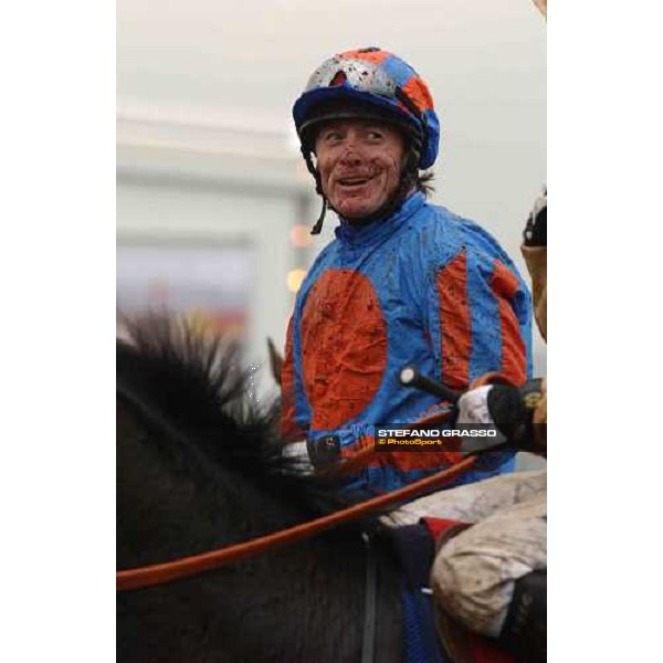 Kieren Fallon on Refinement comes back home after the finish of the Weatherbys Champion Bunper Cheltenham, 16th march 2005 ph. Stefano Grasso