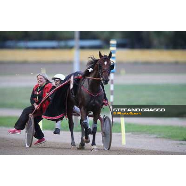 Tommaso di Lorenzo and Looney Tunes wint the Gran Premio Freccia d\'Europa Rome-Tordivalle racecourse,27th oct.2012 ph.Stefano Grasso